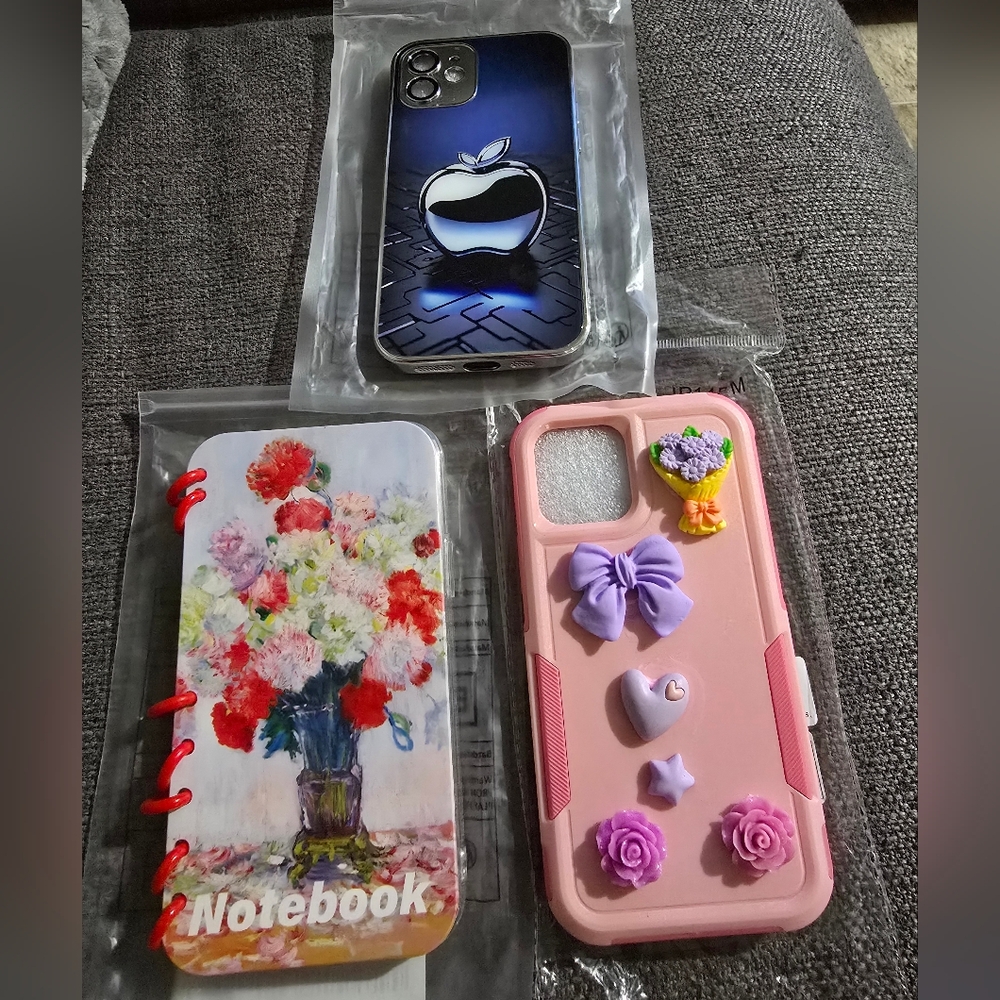 Pink Floral and Heart Design Phone Case